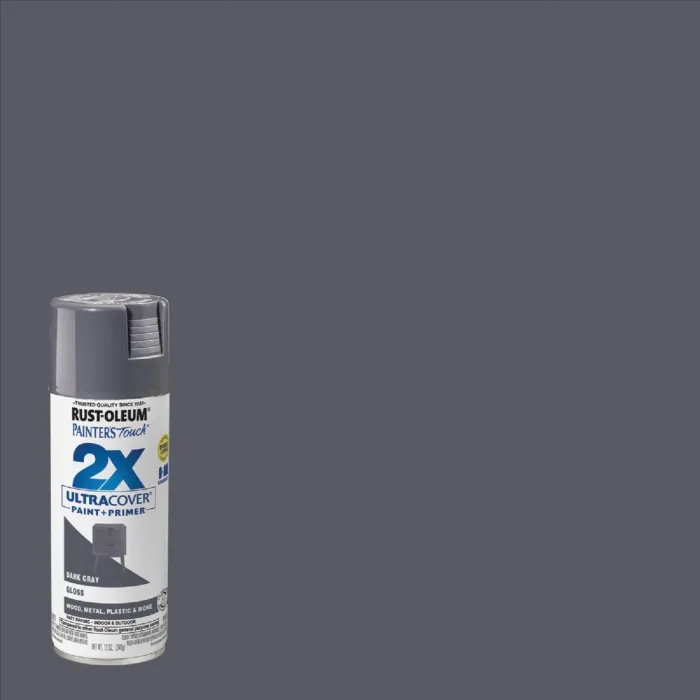Rust-Oleum Painter's Touch® 2X Ultra Cover® Spray Paint (Gloss - Dark Gray) 12 oz