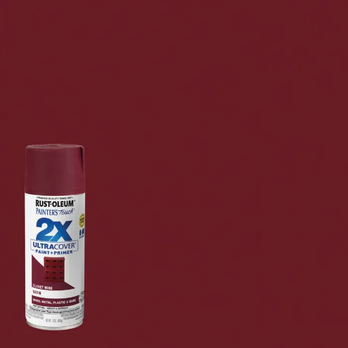 Rust-Oleum Painter's Touch® 2X Ultra Cover® Spray Paint (Satin - Claret Wine) 12 oz