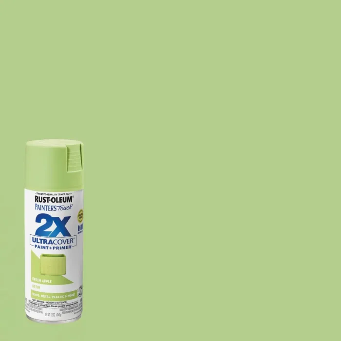 Rust-Oleum Painter's Touch® 2X Ultra Cover® Spray Paint (Satin - Green Apple) 12 oz