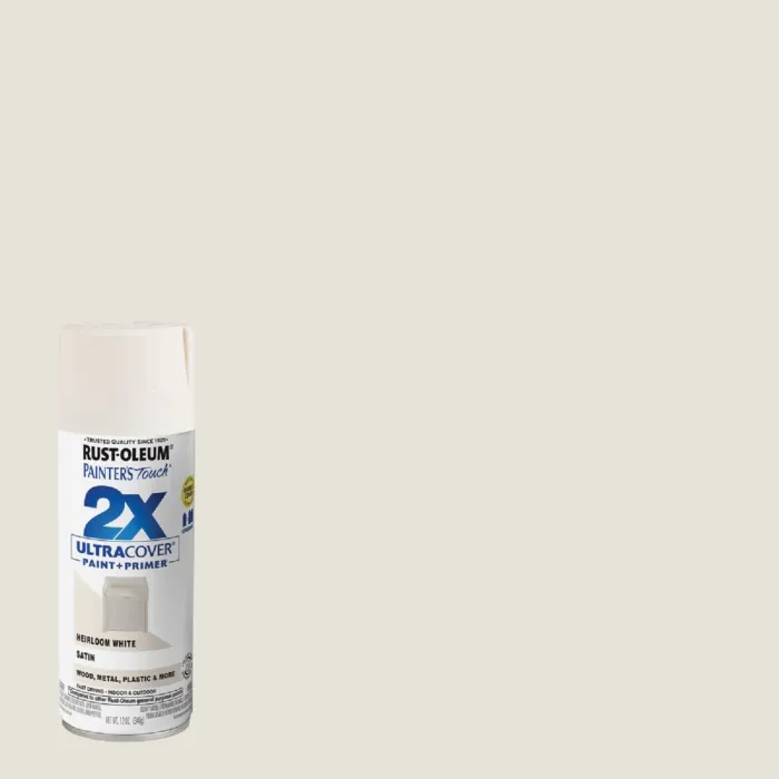 Rust-Oleum Painter's Touch® 2X Ultra Cover® Spray Paint (Satin - Heirloom White) 12 oz