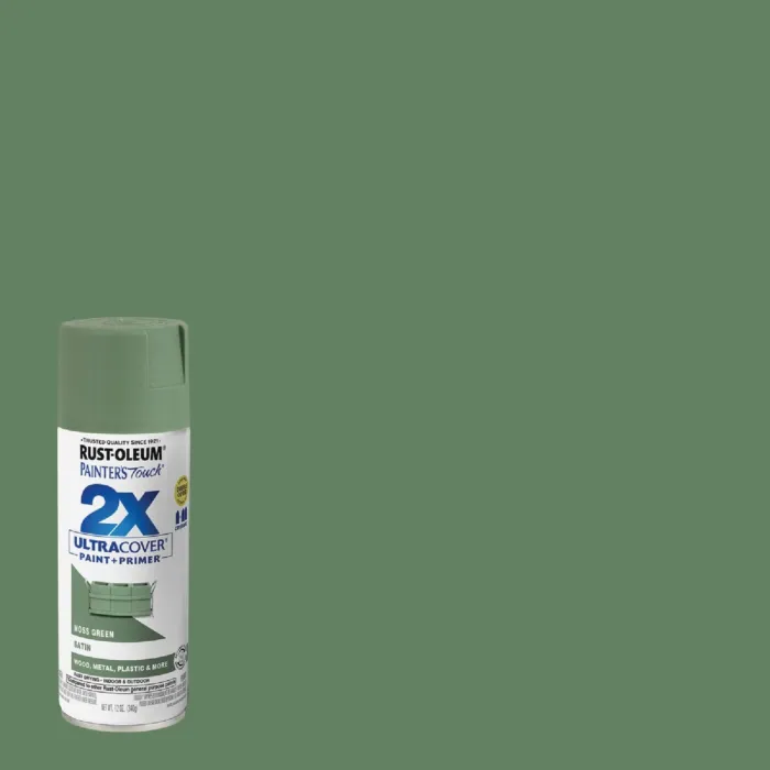 Rust-Oleum Painter's Touch® 2X Ultra Cover® Spray Paint (Satin - Moss Green) 12 oz