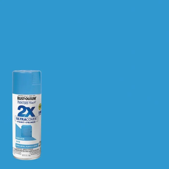 Rust-Oleum Painter's Touch® 2X Ultra Cover® Spray Paint (Satin - Oasis Blue) 12 oz