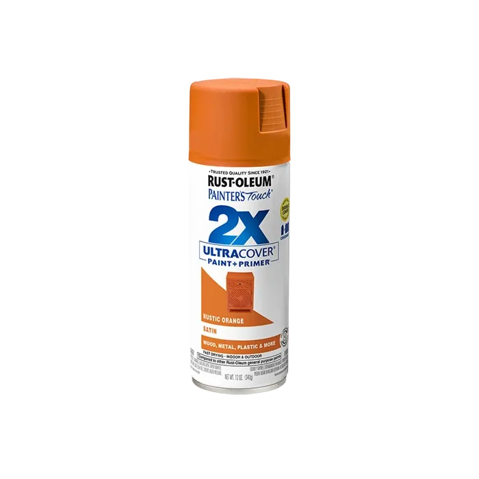 Rust-Oleum Painter's Touch 2X Ultra Cover Spray Paint (Satin - Rustic Orange) 12 oz