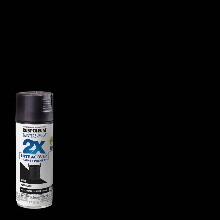 Rust-Oleum Painter's Touch® 2X Ultra Cover® Spray Paint (Semi-Gloss - Black) 12 oz
