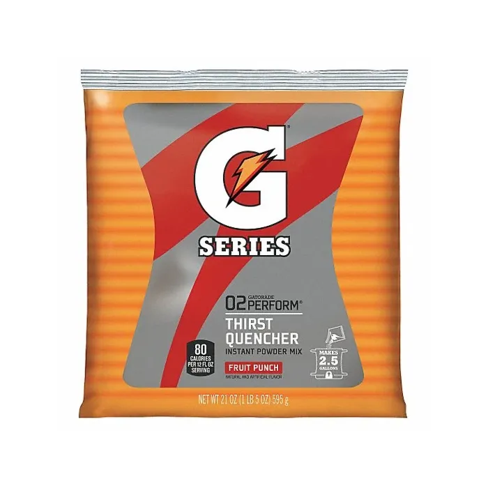 Gatorade® 33691 Fruit Punch 21 oz Pouch Thirst Quencher Instant Powder