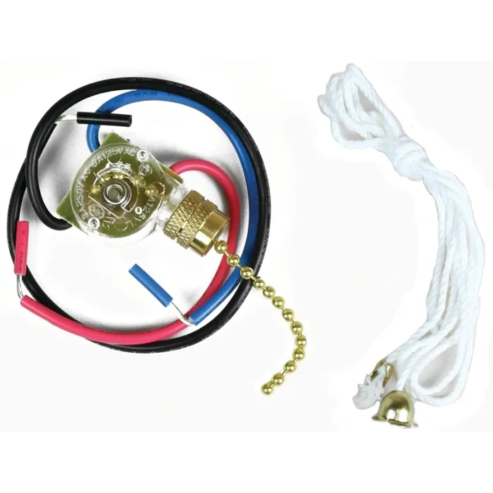 Jandorf 60305 Pull Chain Switch, 4 in L x 3 in W x 1 in H Dimensions, 250 V, 3 A, Brass
