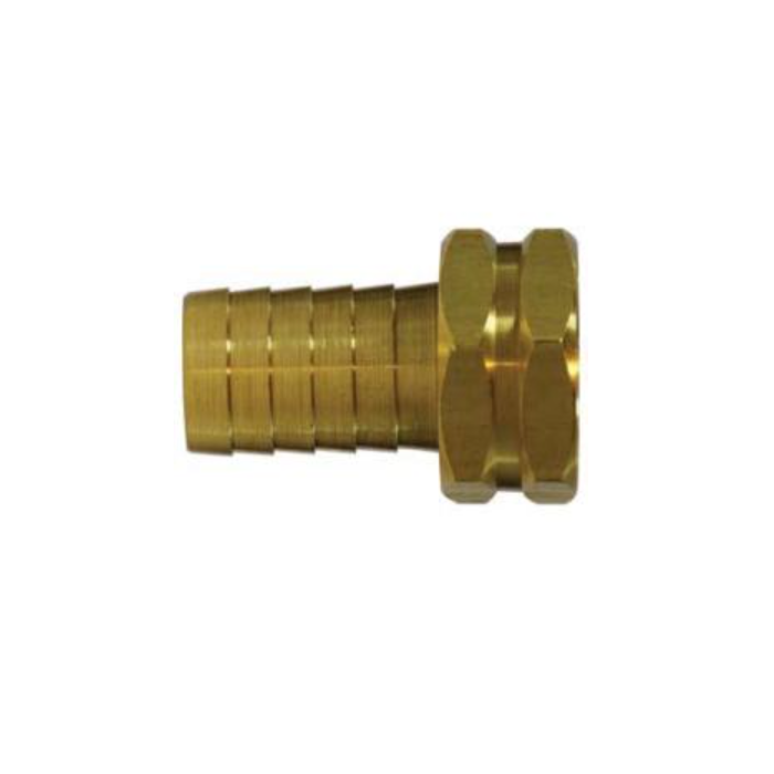 Brass Hose Adapter 3/4" FGH x 1/2" Swivel Barb