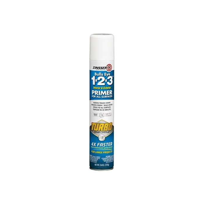 ZINSSER Bulls Eye 1-2-3 Interior/Exterior Primer Spray (Turbo White) 26 oz