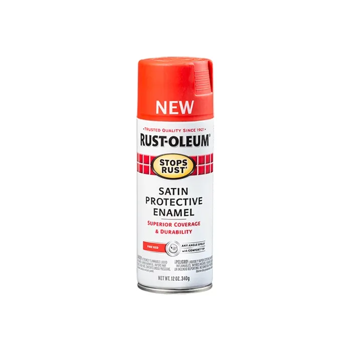 Rust-Oleum Stops Rust® - Protective Enamel Spray Paint - 12 oz - Satin Fire Red