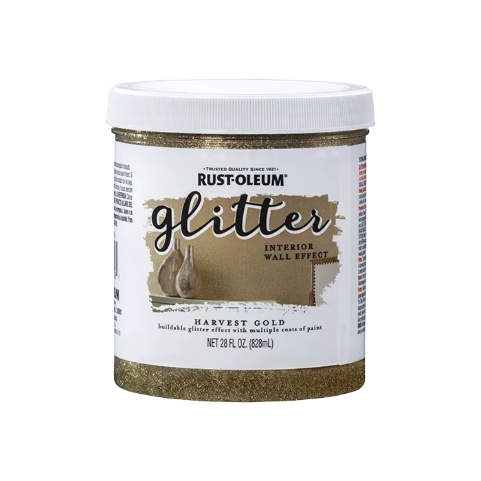 Rustoleum Specialty Glitter Interior Wall Paint (Harvest Gold) 1 qt.