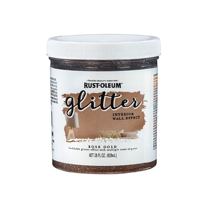 Rustoleum Specialty Glitter Interior Wall Paint (Rose Gold) 1 qt.
