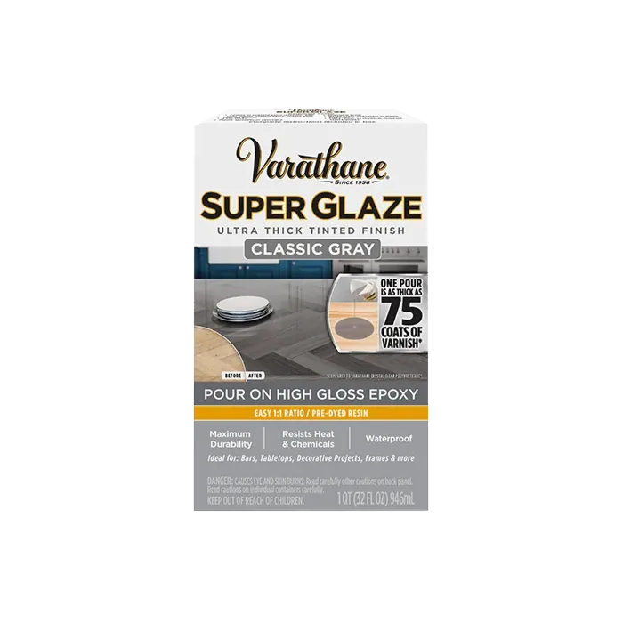 VARATHANE Super Glaze Epoxy Resin (Classic Gray) 1 qt.