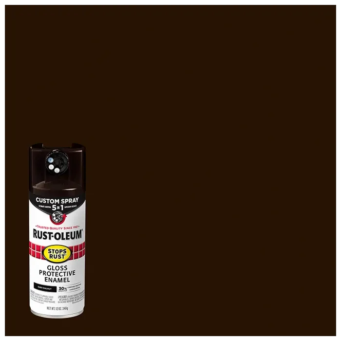 Rustoleum Stops Rust 5-in-1 Protective Enamel Spray Paint (Gloss - Dark Walnut) 12 oz