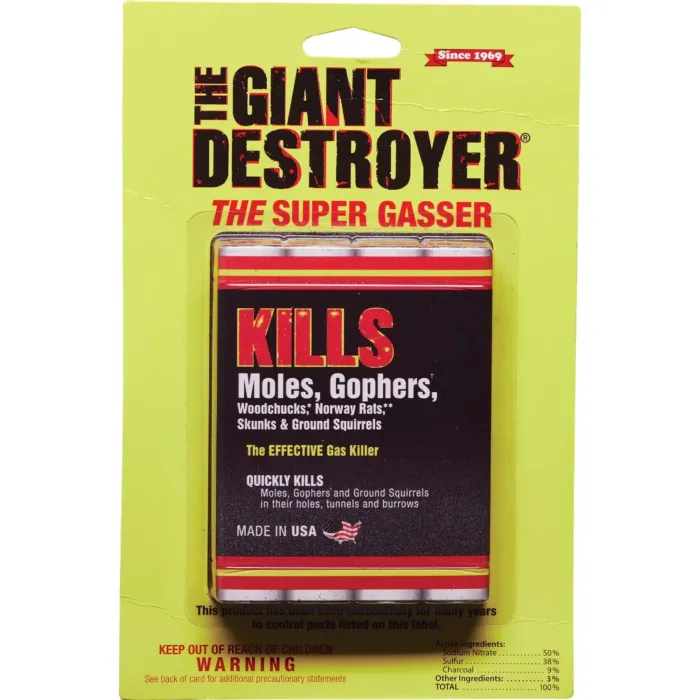 Atlas Chemical The Giant Destroyer 4-Pack Gas Cartridges Mole & Gopher Killer