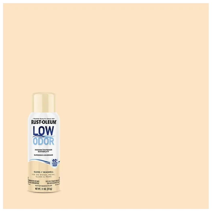 Rust-Oleum Low Odor Water-Based Spray Paint (Gloss - Seashell) 11 oz