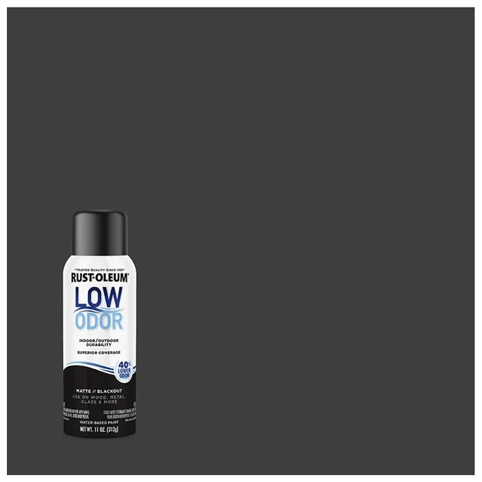 Rustoleum Low Odor Premium Spray Paint (Matte - Blackout) 11 oz