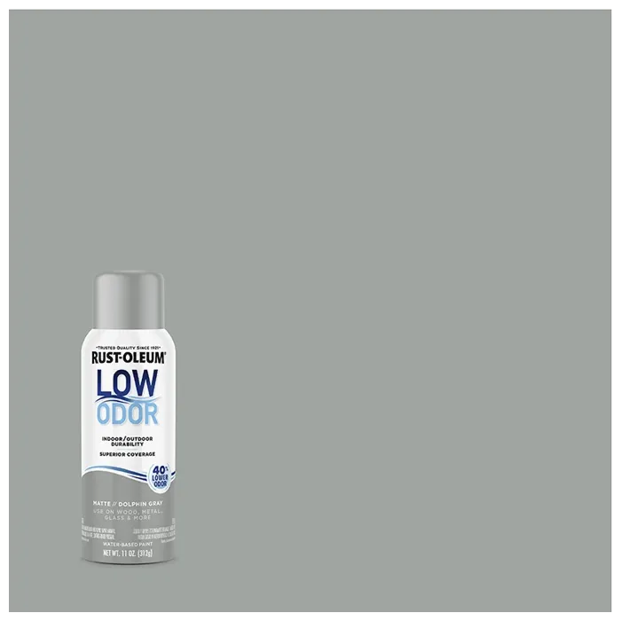 Rustoleum Low Odor Premium Spray Paint (Matte - Dolphin Gray) 11 oz