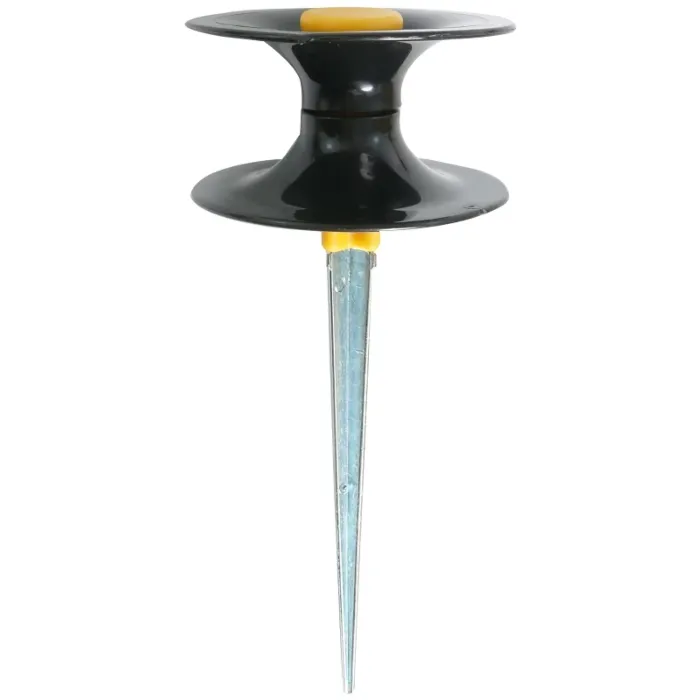 Landscapers Select DY3202 Hose Guide, 9 in OAL, Plastic Guide, Metal Spike, Black/Yellow