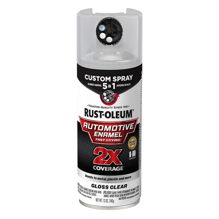 Rustoleum 2X Automotive Enamel Custom 5-in-1 Spray (Gloss - Clear) 12 oz