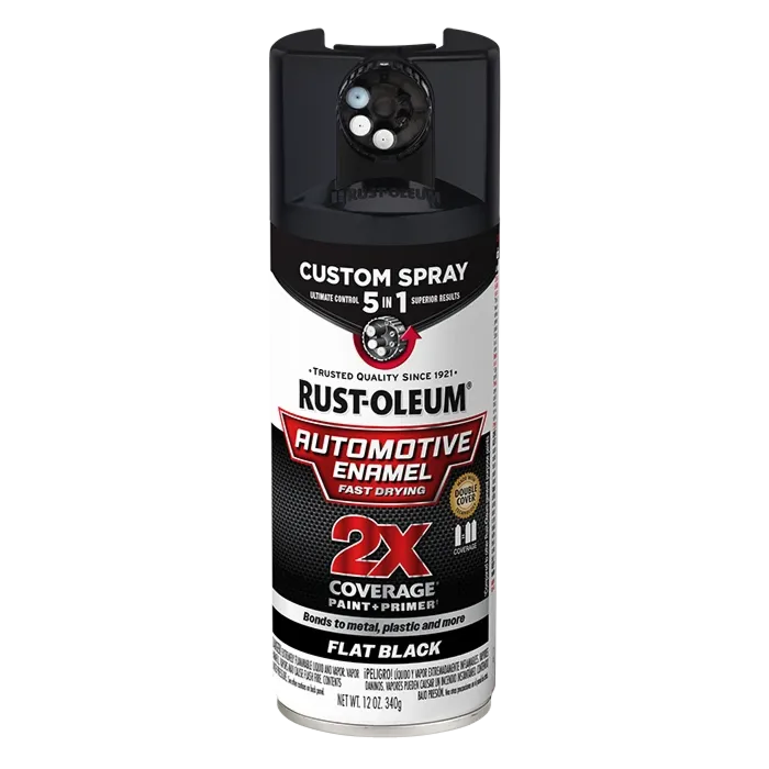 Rustoleum Auto Enamel Flat Black 5in1