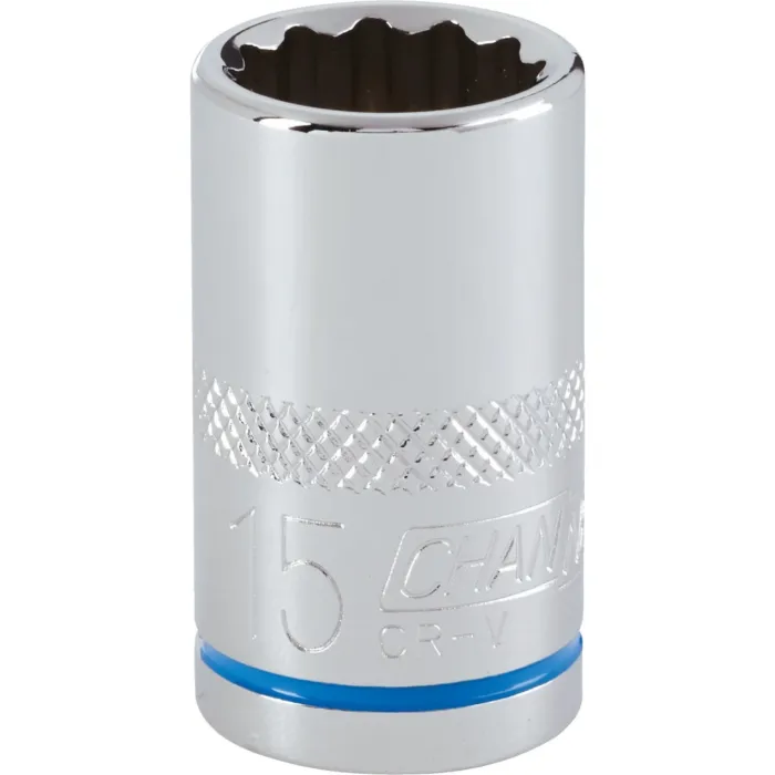 Channellock 1/2 In. Drive 15 mm 12-Point Shallow Metric Socket