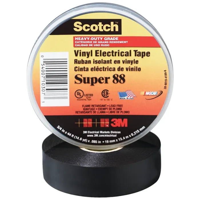3M Scotch Super 88 Vinyl Electrical Tape (Black) 3/4 in. x 66 ft