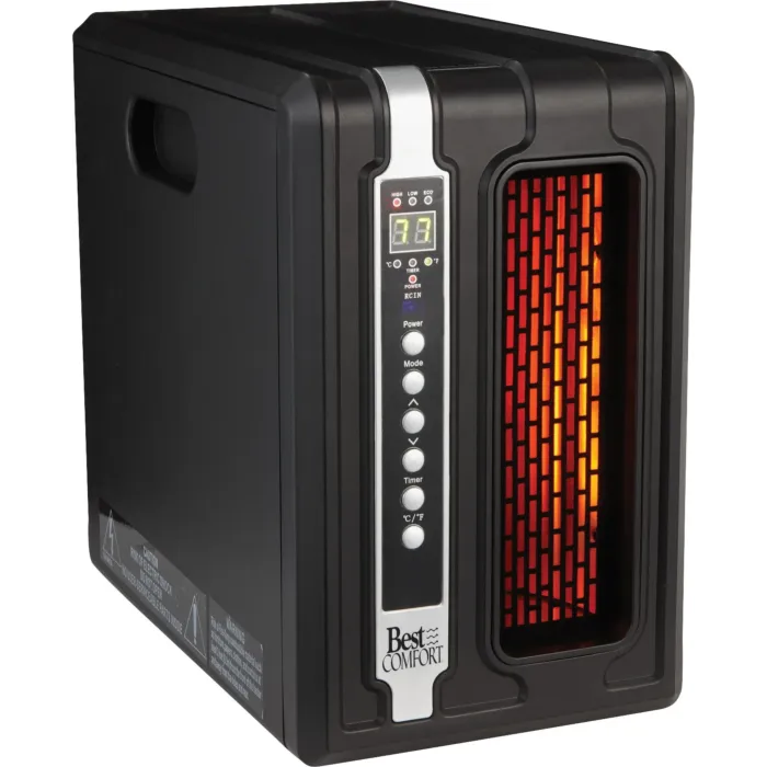 Home Impressions Vertical Quartz Infrared Heater w/ Remote - 120V/1500W