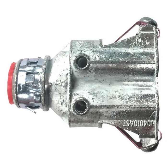 Arlington Industries Duplex zinc die-cast, 3/8" Knockout MC Cable Connector