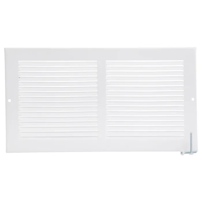 Imperial 12-in x 6-in Return Air Sidewall Grille, Steel, White