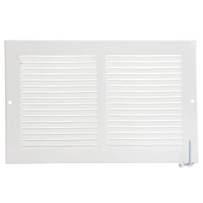 Imperial 10-in x 6-in Return Air Sidewall Grille, Steel, White