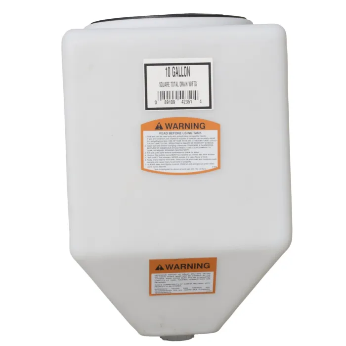 Norwesco 10 gal Polyethylene White Storage Tank