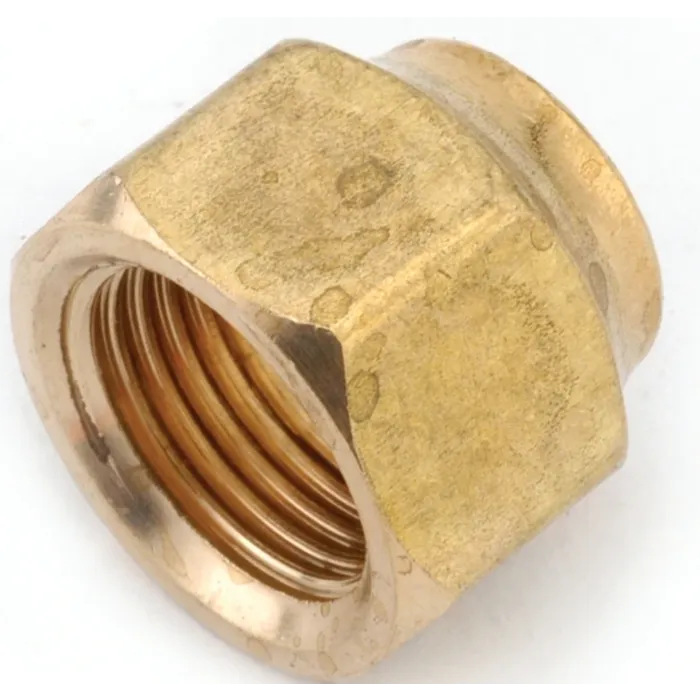 Anderson Metals 754018-10 Nut, 5/8 in, Flare, Brass