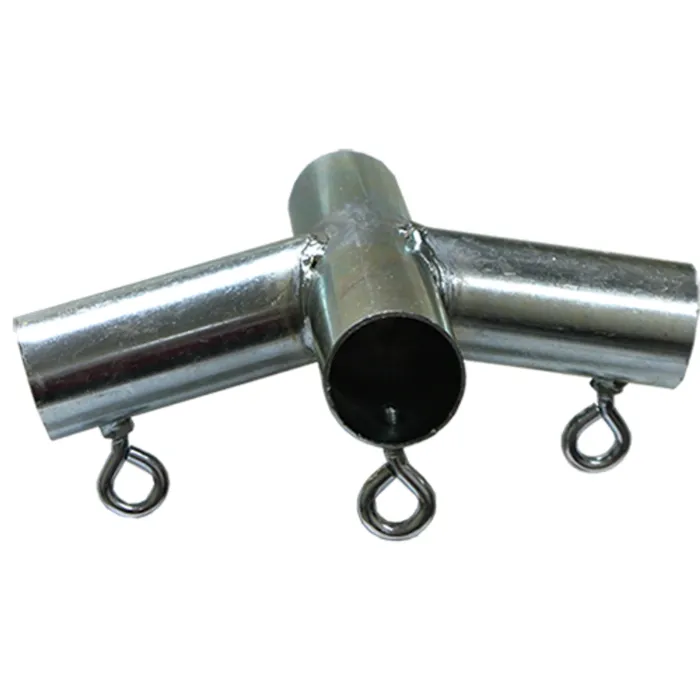 Cover Me P4L-1 1 in Galvanized Steel 4-Way Low Peak Top Center