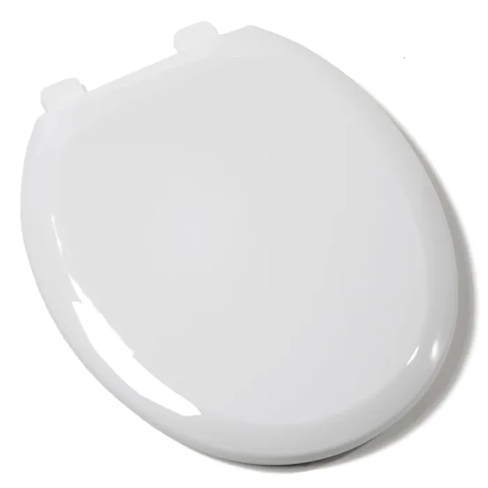 Jones Stephens EZ Close® Premium Plastic Seat, White, Round Closed Front with Cover