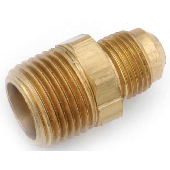 Anderson Metals 754048-0604 Connector, 3/8 x 1/4 in, Flare x MPT, Brass