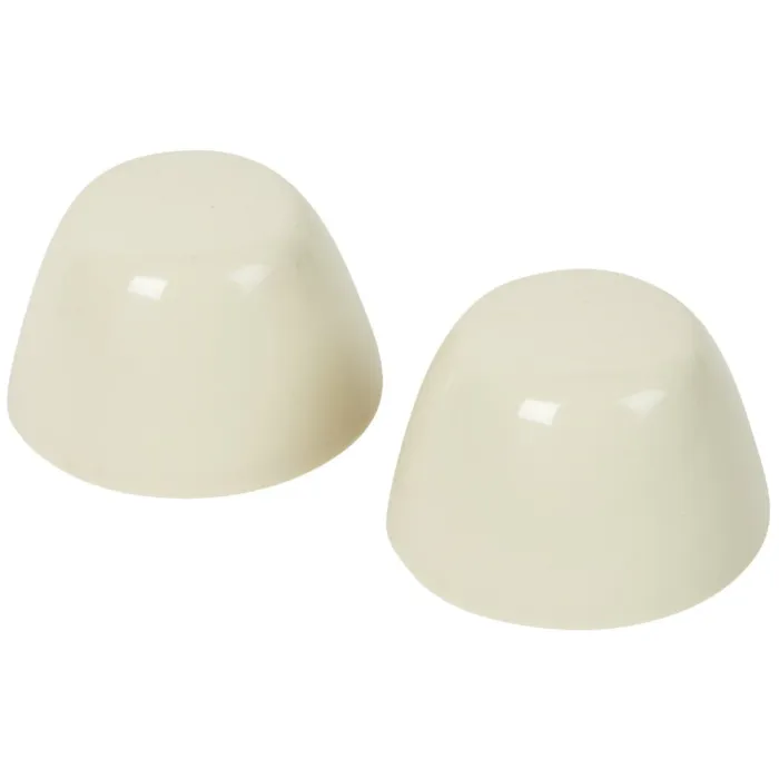 Do it Best Plastic Snap-On Toilet Bolt Caps (Almond - 2pk)