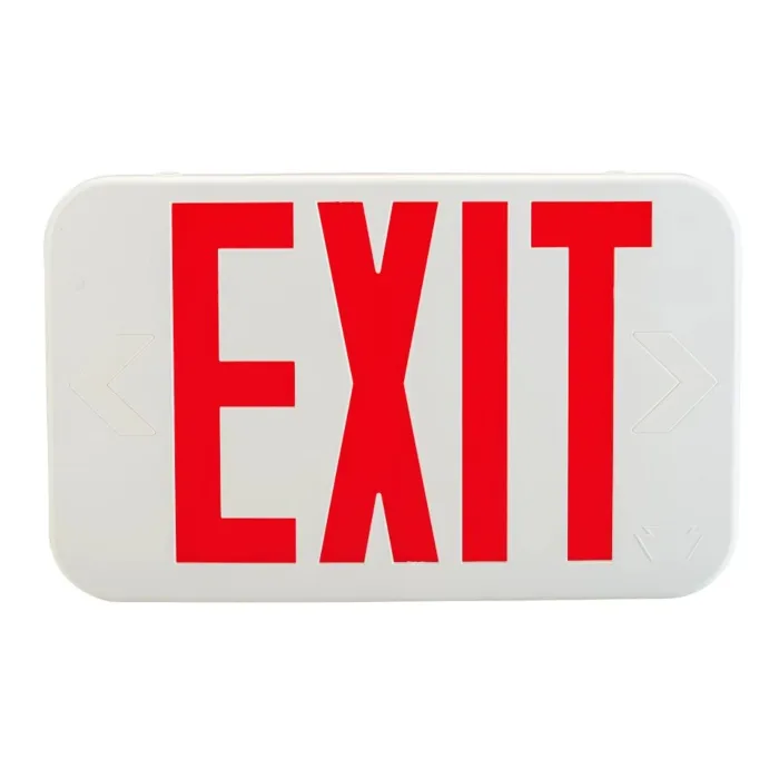 Keystone Exit Sign, Style 1, White, Single or Double Facing