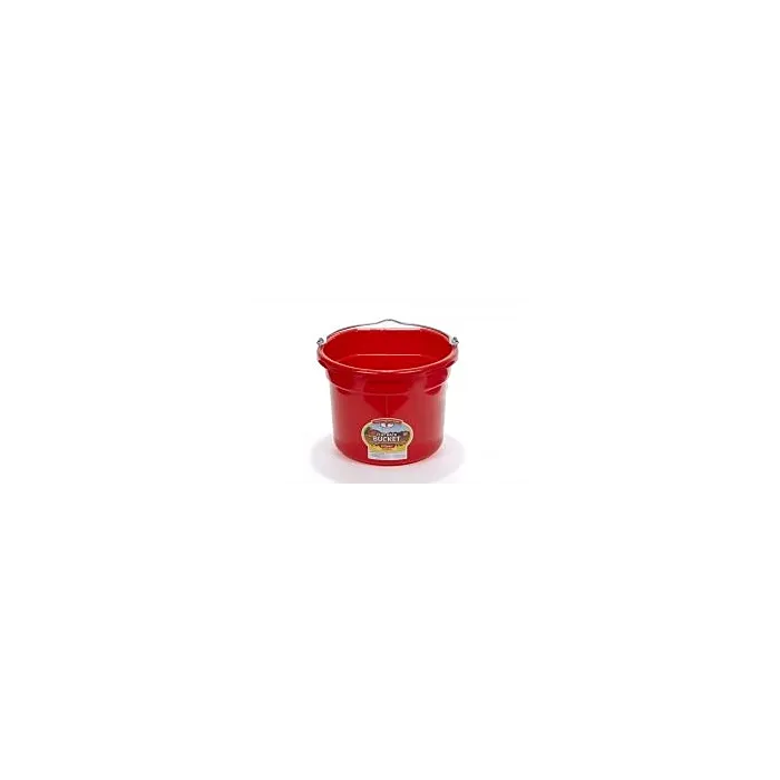 Little Giant Products 8 qt Plastic Red Flatback Bucket