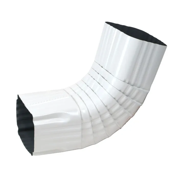 3" x 4" White Aluminum Downspout A-Elbow