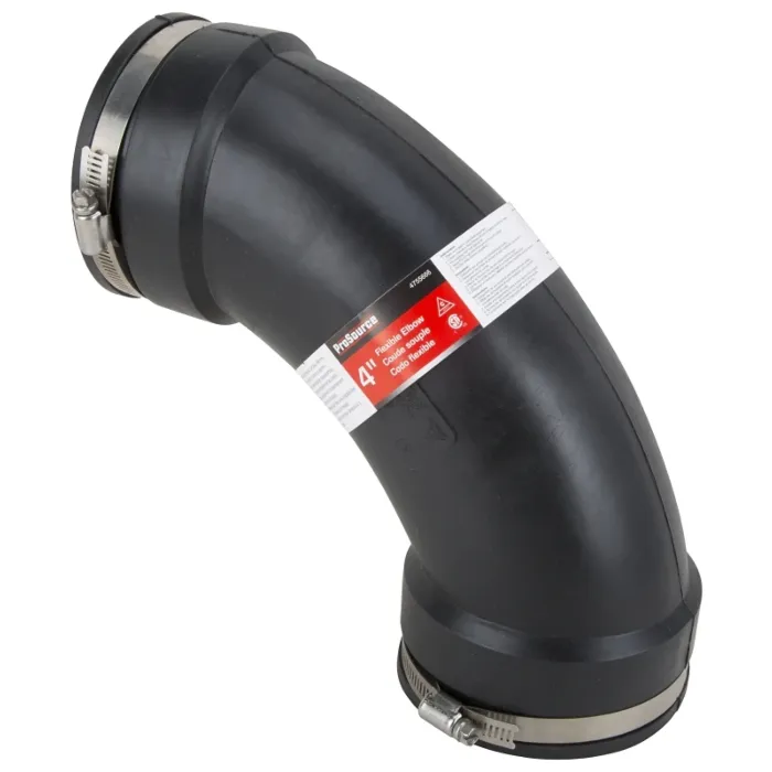PASCO ProSource QL-400 Qwik Pipe Elbow, 4 in, 90 deg Angle, PVC, Black