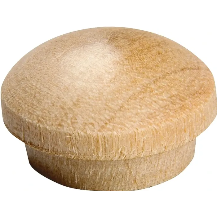 Waddell 8400.50 OAK CS Series Screw Hole Button, 1/2 in Head, Oak Wood