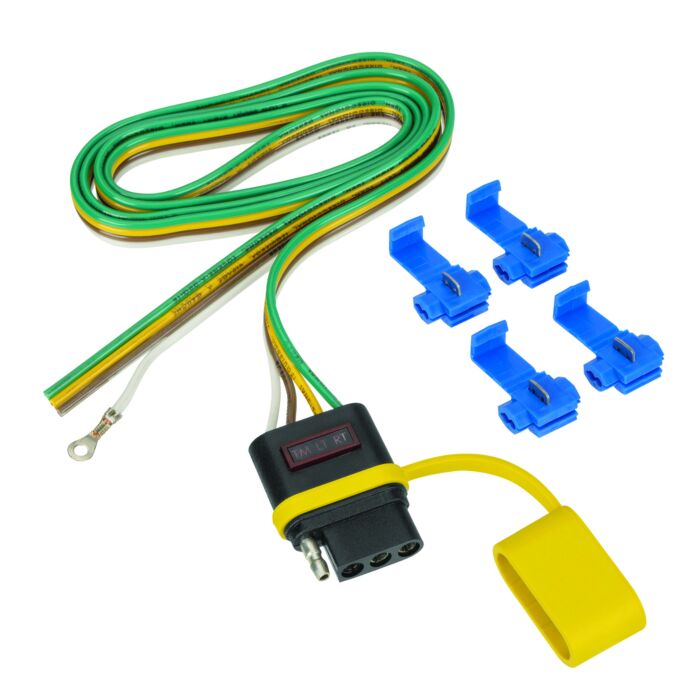 TowSmart 4-Way Flat Trailer Wiring Connector w/ Splice Connectors -  48 in.