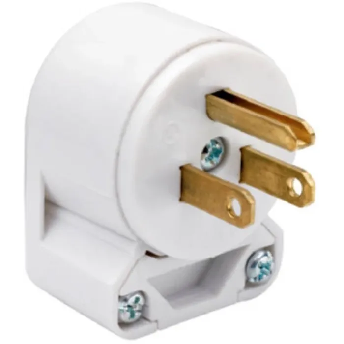 Pass & Seymour 15A COMM ANGLE PLUG WH