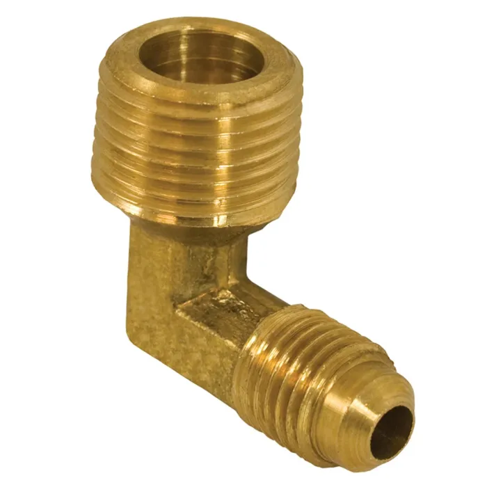 Jones Stephens 1/4" x 1/4" 90° Brass Flare x Male Elbow