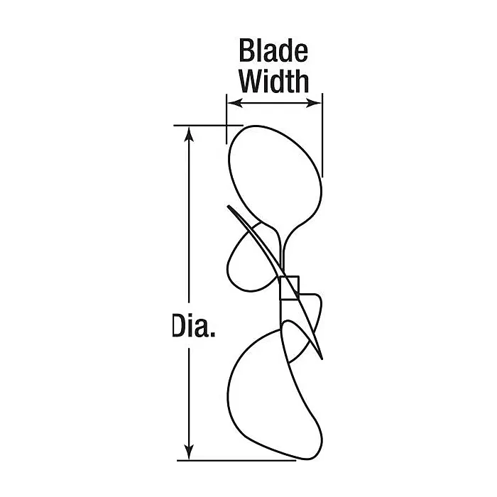 35 deg Aluminum 7/8 in Fan Blade