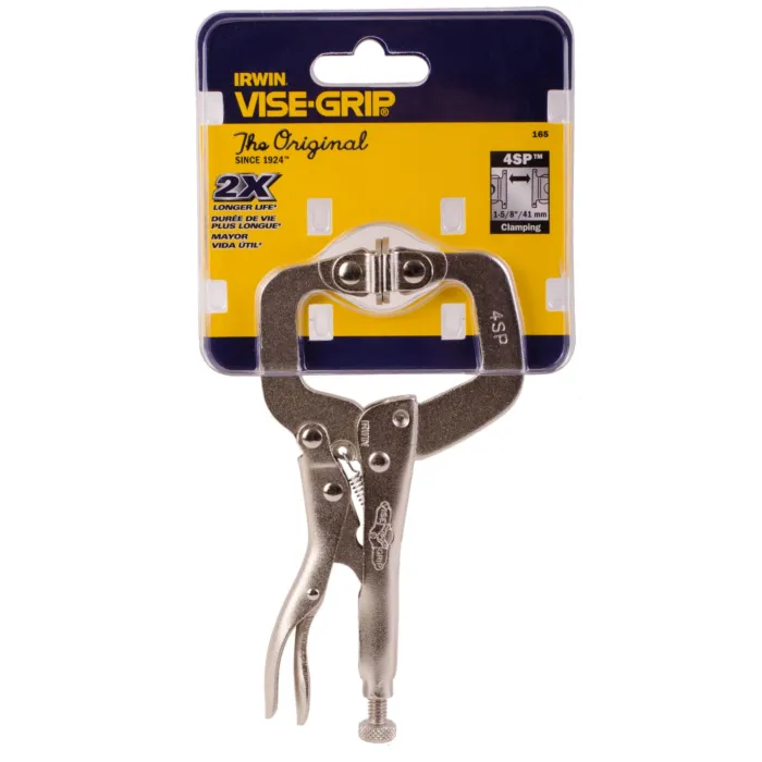 Irwin IRWIN Vise-Grip C Clamp, Locking With Swivel Pads, 4-Inch