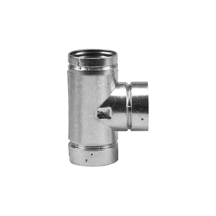 Selkirk 4 in ID x 4-1/2 in OD x 10 in H 304 SS Galvanized Tee