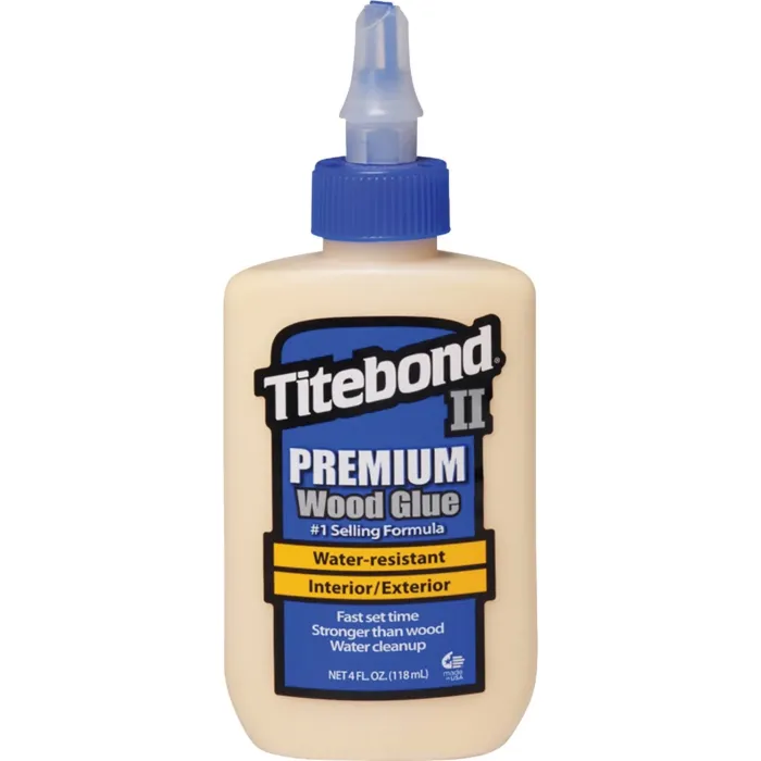 Titebond II 5002 Wood Glue, Yellow, 4 oz Bottle