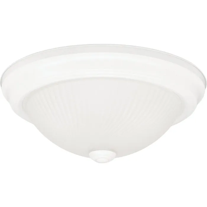 Home Impressions 11 In. White Incandescent Flush Mount Ceiling Light Fixture