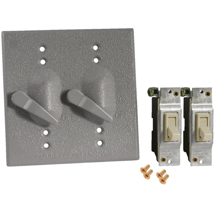 Bell Switch cover 2-G W/P Grey